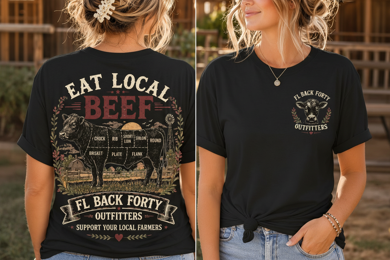 Eat Local Beef - Black