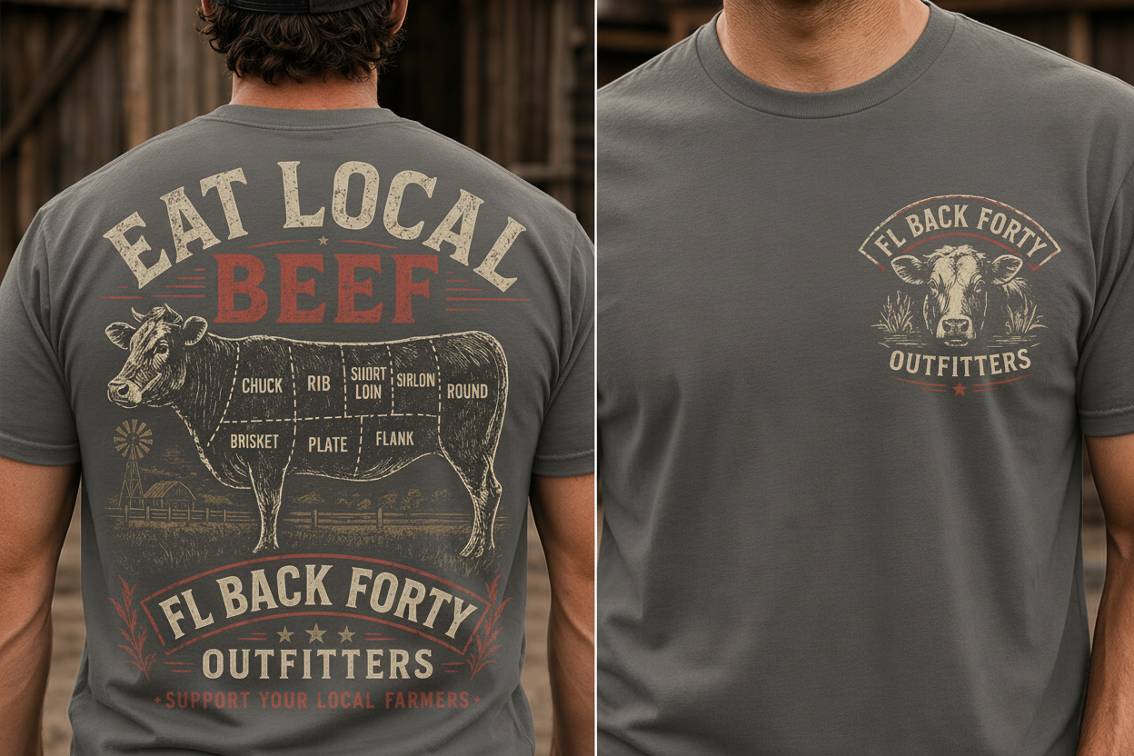Eat Local Beef - Grey