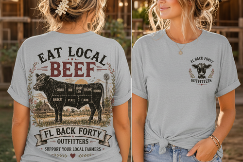 Eat Local Beef - Heather Grey