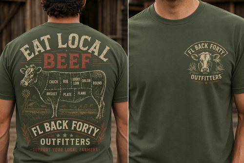 Eat Local Beef - Military Green