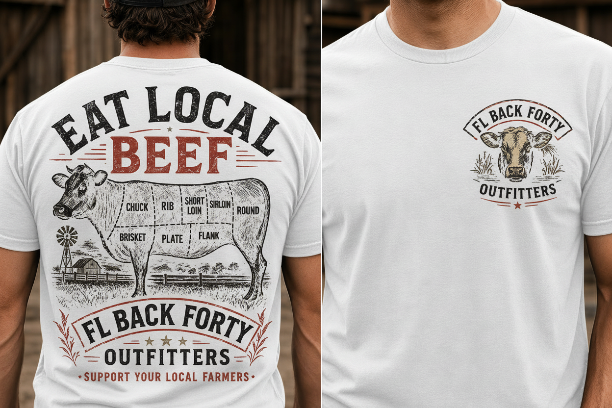 Eat Local Beef - White
