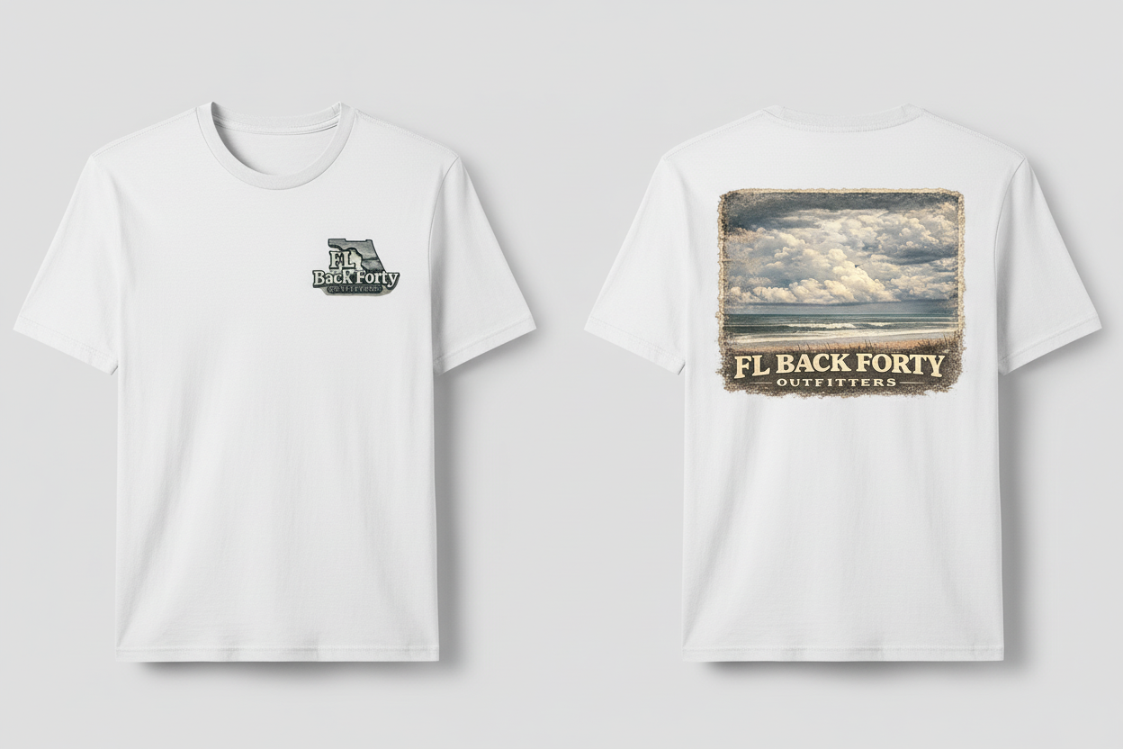 Florida Beach Vintage T-Shirt with ocean scene