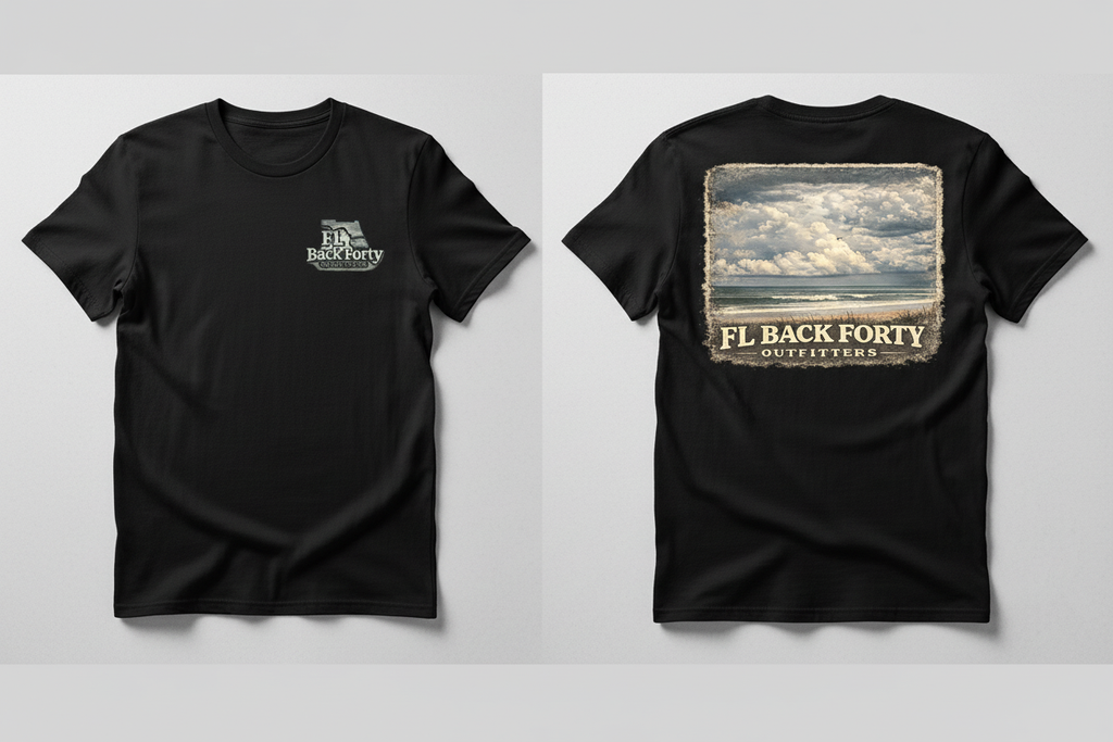 Florida Beach Vintage T-Shirt in Black