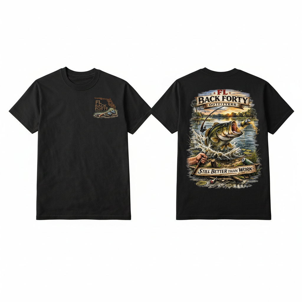 Black Bass Fishing T-Shirt