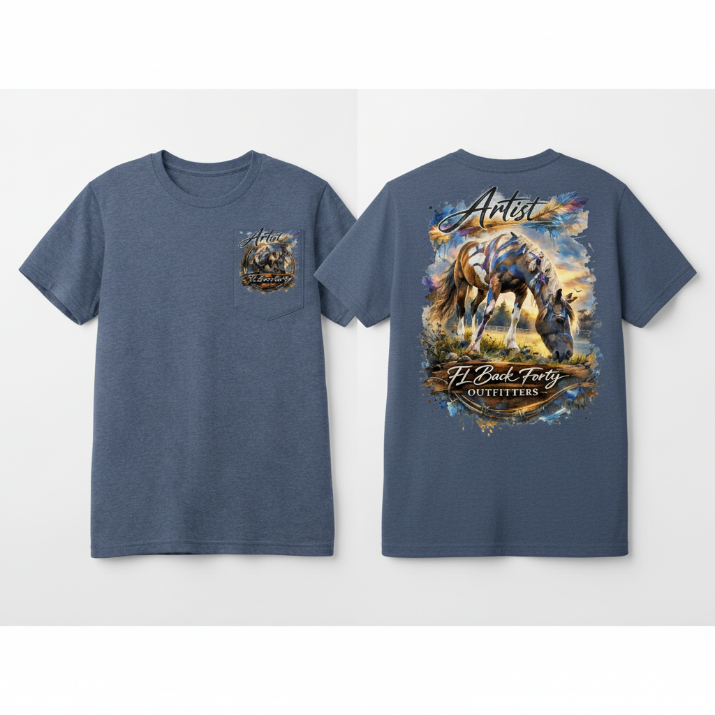 Artist Watercolor Horse Tee – FL Back Forty Outfitters