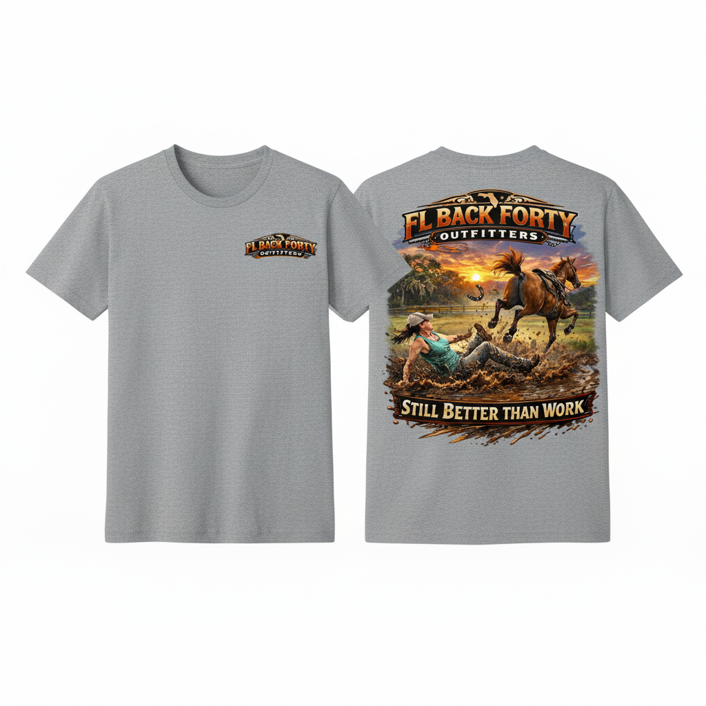 Grey Horse Riding T-Shirt