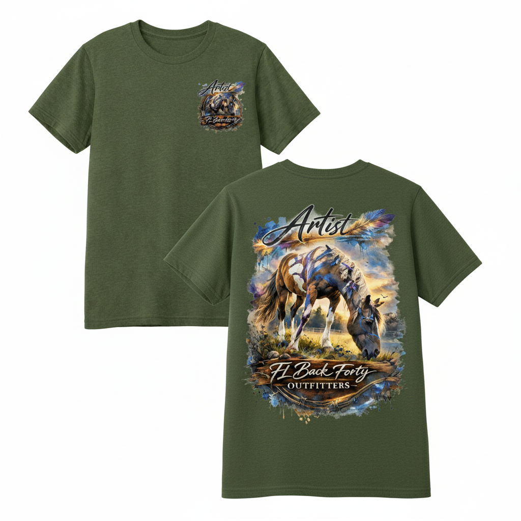 Artist Watercolor Horse Tee – FL Back Forty Outfitters