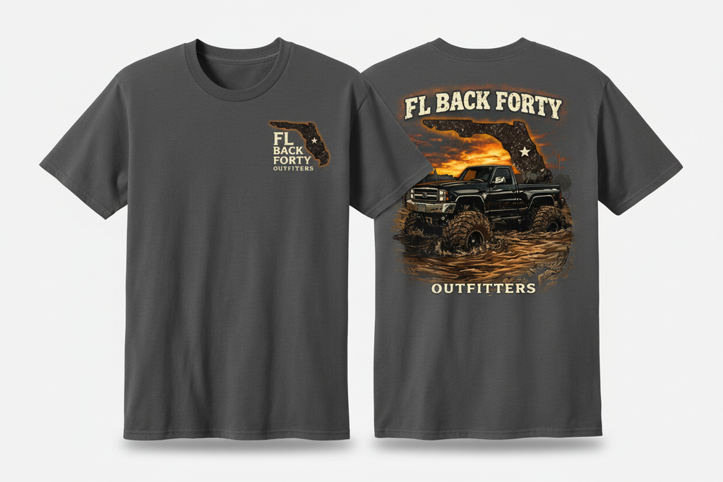 Florida Mud Truck T-Shirt in Grey