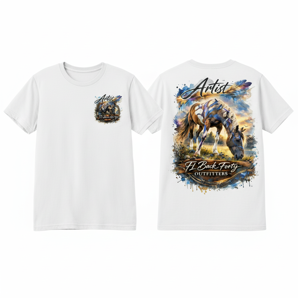 Artist Watercolor Horse Tee – FL Back Forty Outfitters