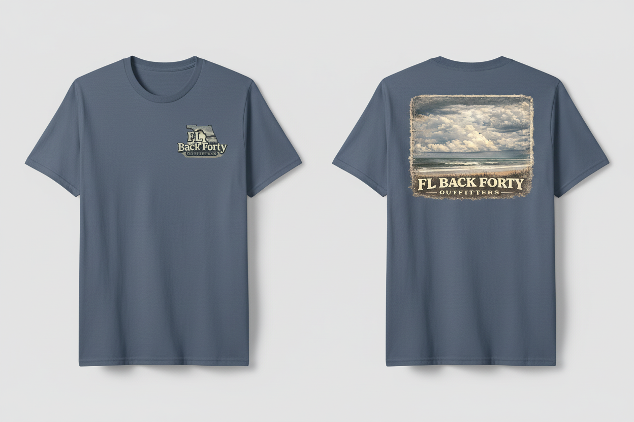 Florida Beach Vintage T-Shirt in Slate Blue