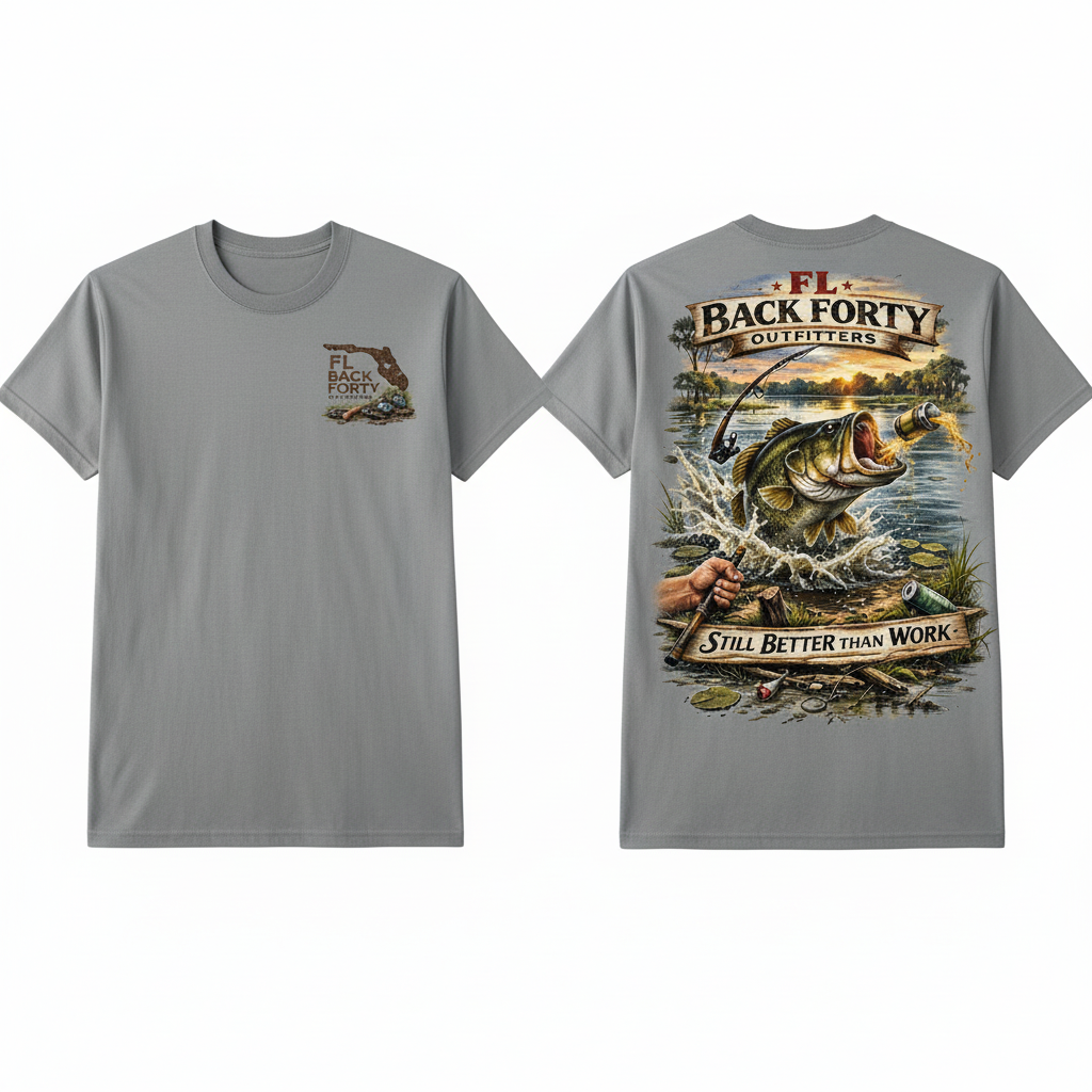 Grey Bass Fishing T-Shirt