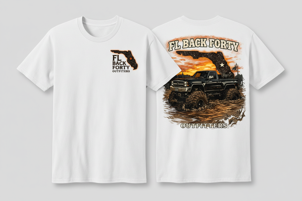 Florida Mud Truck T-Shirt in White