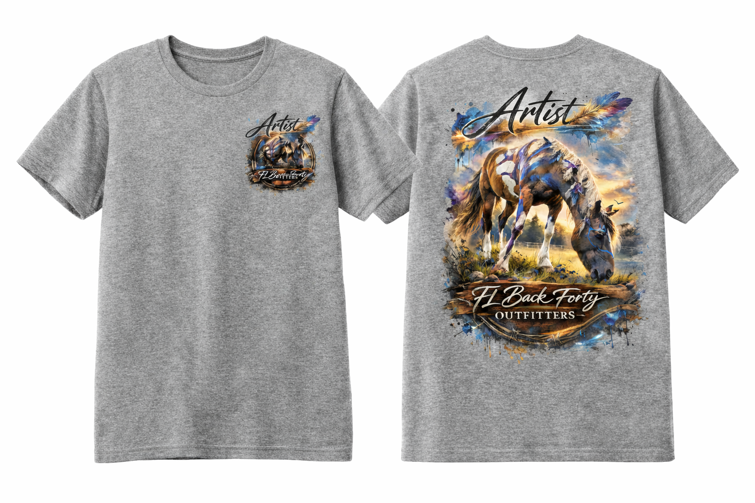 Artist Watercolor Horse Tee – FL Back Forty Outfitters
