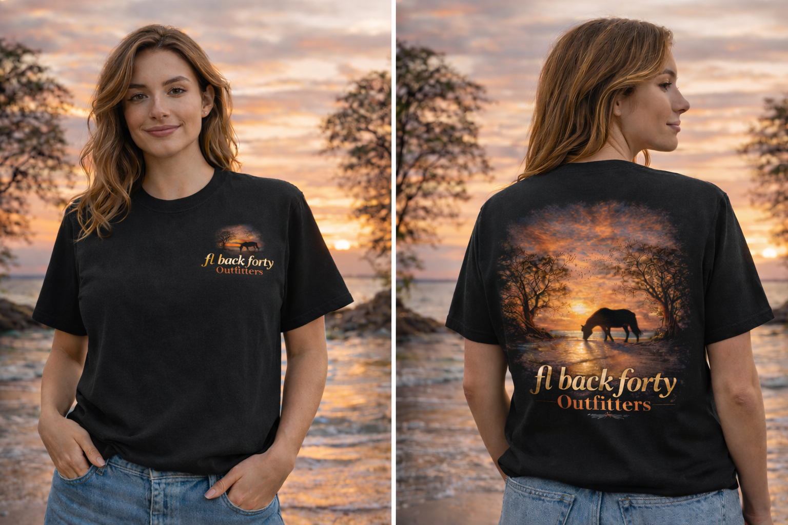 Sunset Horse Tee – FL Back Forty Outfitters